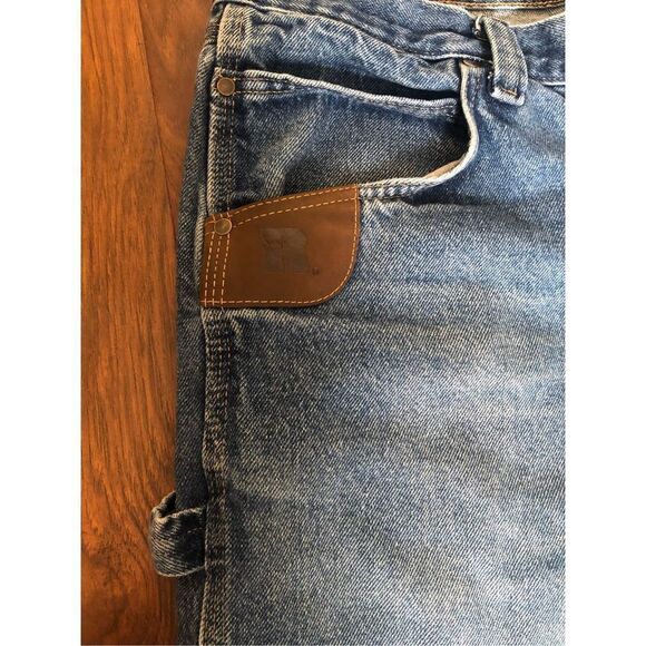 Wrangler Riggs Workwear durashield Carpenter Jeans Mens 49 x 34 Pants distressed - Picture 3 of 12
